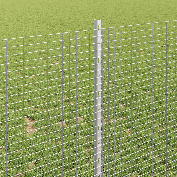 vidaXL Plot s sloupkem Stř&iacute;brn&aacute; 1 x 25 m Ocel