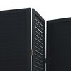 vidaXL Paraván 3dílný černý masivní dřevo pavlovnie