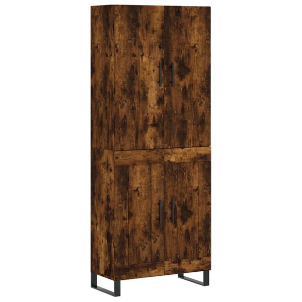 vidaXL Skříň highboard kouřový dub 69,5 x 34 x 180 cm kompozitní dřevo
