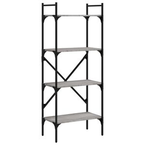 vidaXL Knihovna se 4 policemi &scaron;ed&aacute; sonoma 56x31,5x138,5 cm kompozit