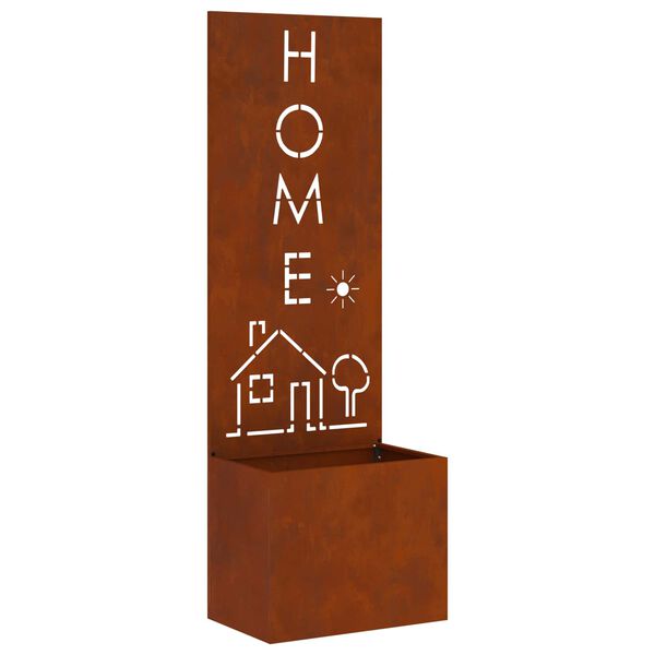 vidaXL Soukrom&iacute; na zahradě Rezav&aacute; 50 x 140 cm Povětrnostně odoln&aacute; ocel