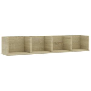 vidaXL N&aacute;stěnn&aacute; police na CD dub sonoma 100x18x18 cm kompozitn&iacute; dřevo