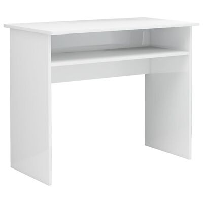 vidaXL Psací stůl bílý s vysokým leskem 90 x 50 x 74 cm dřevotříska