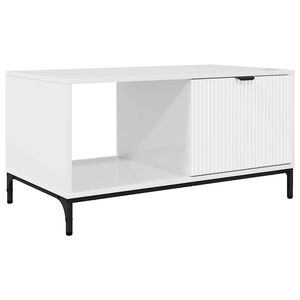 vidaXL Konferenčn&iacute; stolek Vysoce leskl&aacute; b&iacute;l&aacute; 90 x 49 x 46 cm