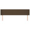 vidaXL Čelo postele typu u&scaron;&aacute;k tmavě hněd&eacute; 183x16x78/88 cm textil