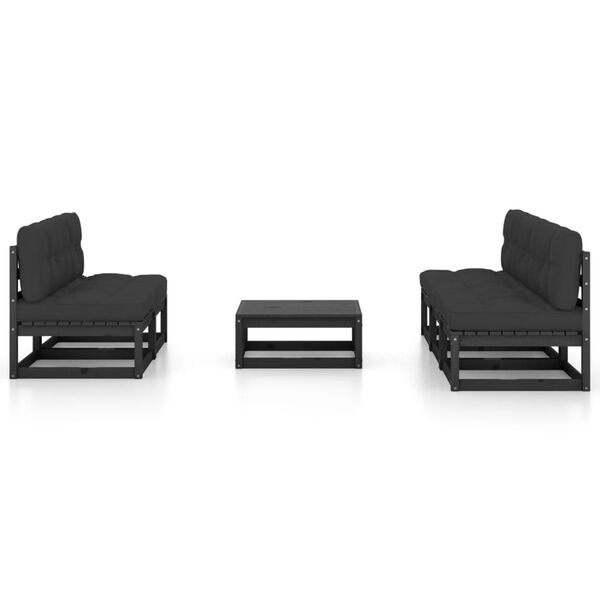 vidaXL 6d&iacute;ln&aacute; zahradn&iacute; sedac&iacute; souprava s podu&scaron;kami masivn&iacute; borovice