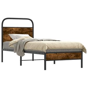 vidaXL R&aacute;m postele bez matrace 75x190 cm kouřov&yacute; dub kompozitn&iacute; dřevo