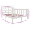 vidaXL Rám postele bílý masivní borovice 140 x 190 cm