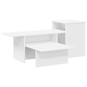 vidaXL Konzolov&yacute; stolek B&iacute;l&aacute; 91,5 x 35 x 38,5 cm Kompozitn&iacute; dřevo