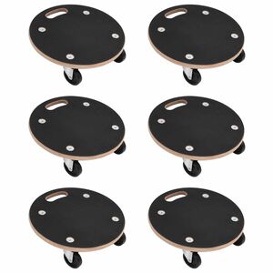 vidaXL Transportn&iacute; voz&iacute;k 6 pcs &Scaron;ed&aacute; Překližka