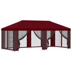 vidaXL Alt&aacute;n s bočn&iacute;mi stěnami 6 x 3 m V&iacute;nov&aacute; Polyester a ocel 190