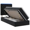 vidaXL LED postel s &uacute;ložn&yacute;m prostorem a matrac&iacute; Čern&aacute; 90 x 200 cm