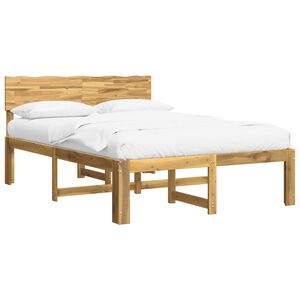 vidaXL Dvoulůžkov&yacute; r&aacute;m postele s čelem ROSTOCK B&iacute;l&aacute; 140 x 190 cm