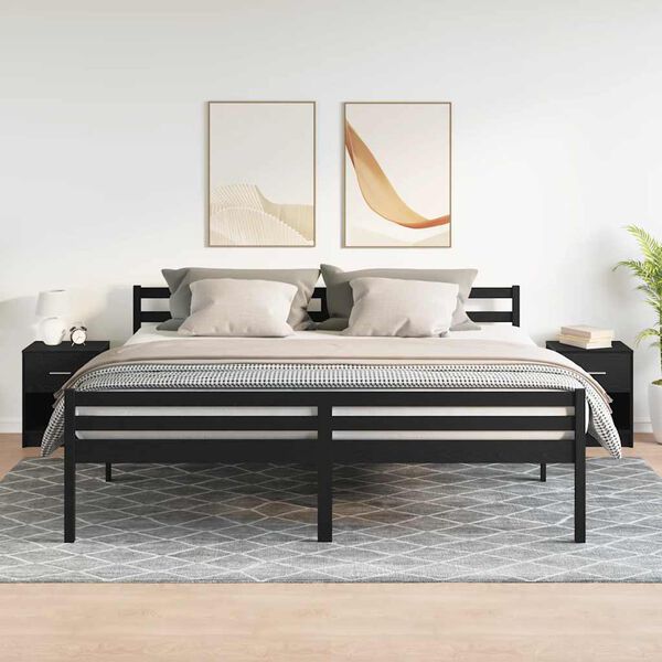 vidaXL Nočn&iacute; stolky 2 ks se z&aacute;suvkou čern&eacute; 40 x 34 x 50 cm