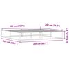 vidaXL Rám postele bez matrace bílý 200x200 cm kovový