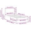 vidaXL R&aacute;m postele s čelo Tmavě &scaron;ed&aacute; 90 x 200 cm Masivn&iacute; borov&eacute; dřevo