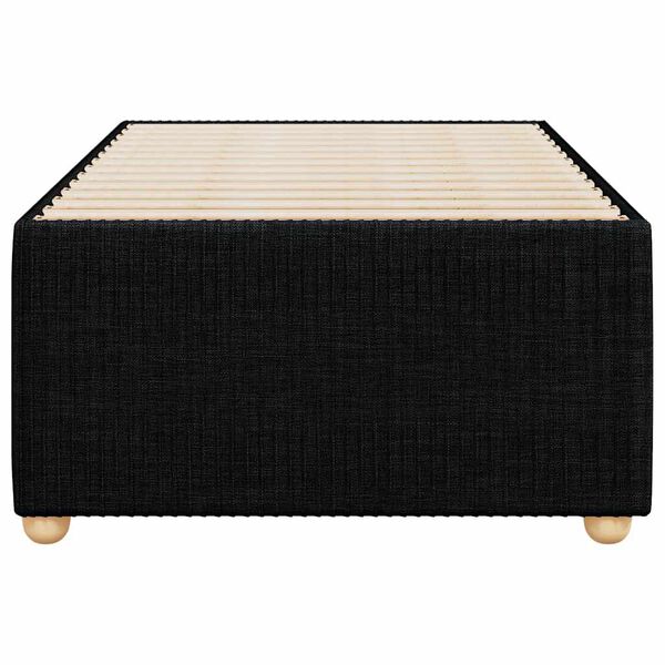 vidaXL R&aacute;m postele čern&yacute; jednolůžko textil