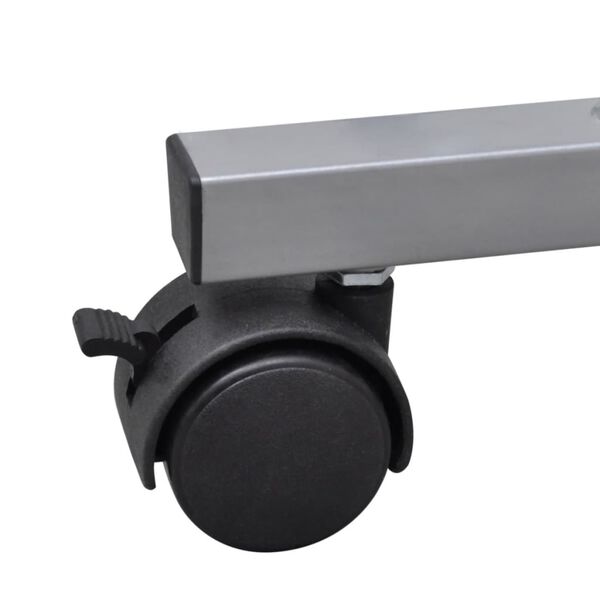 vidaXL PC stůl s vysouvac&iacute; deskou na kl&aacute;vesnici a horn&iacute; poličkou čern&yacute;