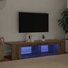 vidaXL TV stolek s LED dub artisan 135 x 39 x 30 cm kompozitn&iacute; dřevo