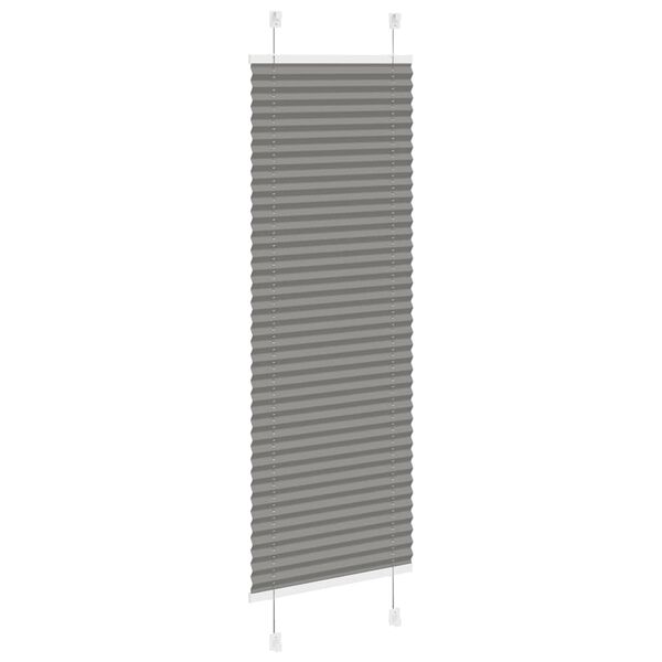 vidaXL Plisovan&aacute; roleta antracitov&aacute; 40x150 cm &Scaron;&iacute;řka l&aacute;tky 39,4 cm