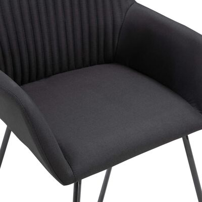 vidaXL Jídelní židle 6 ks černé textil