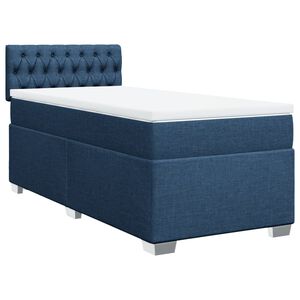 vidaXL Box spring postel s matrac&iacute; modr&aacute; 80x200 cm textil