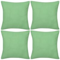 4 jablkově zelené povlaky na polštářky bavlna 40 x 40 cm