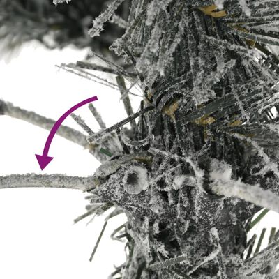 vidaXL Umělý vánoční stromek se sněhem 210 cm PVC a PE
