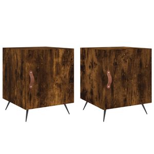 vidaXL Nočn&iacute; stolky 2 ks kouřov&yacute; dub 40 x 40 x 50 cm kompozitn&iacute; dřevo