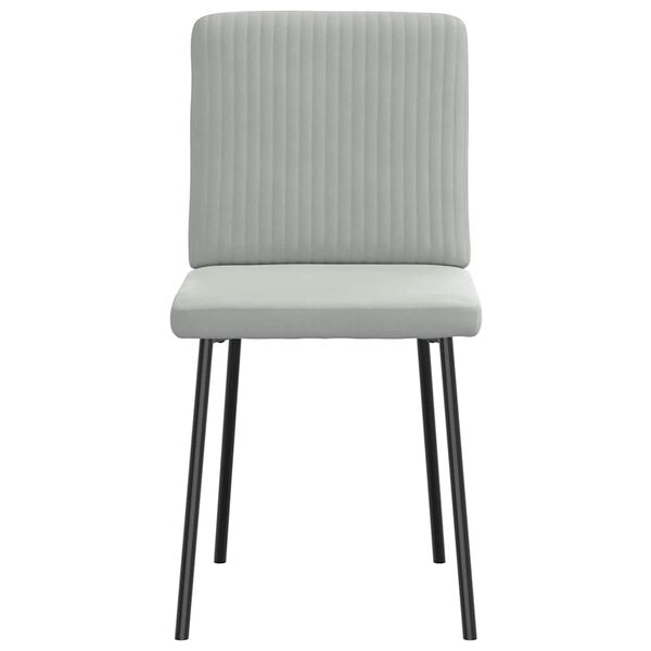 vidaXL Jídelní židle 4 ks světle šedé samet