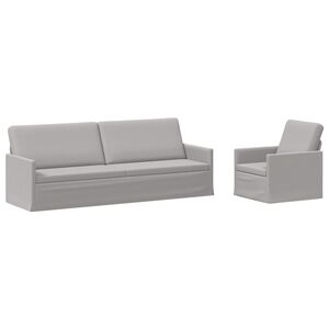 vidaXL Set pohovek 2 pcs Oblačno &scaron;ed&aacute; Textil