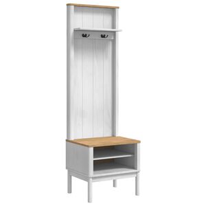 vidaXL Kabinet na chodbu FLORO B&iacute;l&aacute; 50 x 40 x 158 cm