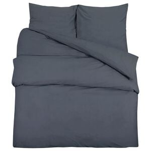 vidaXL Sada ložn&iacute;ho pr&aacute;dla antracitov&aacute; 140 x 200 cm lehk&eacute; mikrovl&aacute;kno