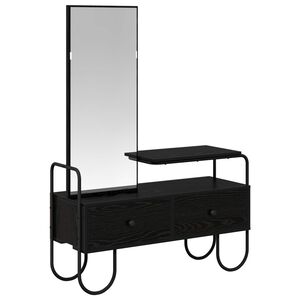 vidaXL Kosmetick&yacute; stůl Čern&yacute; dub 100 x 36,5 x 136 cm Kompozitn&iacute; dřevo