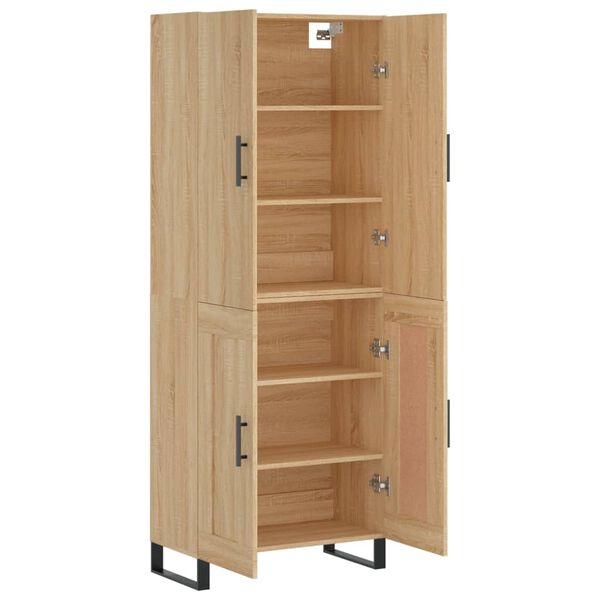 vidaXL Skř&iacute;ň highboard dub sonoma 69,5 x 34 x 180 cm kompozitn&iacute; dřevo