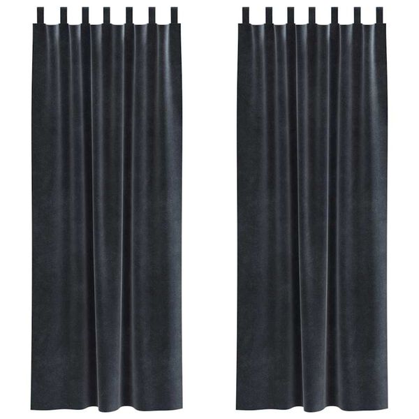 vidaXL Zatemňovac&iacute; z&aacute;věsy 2 pcs Tmavě &scaron;ed&aacute; 140 x 245 cm samet