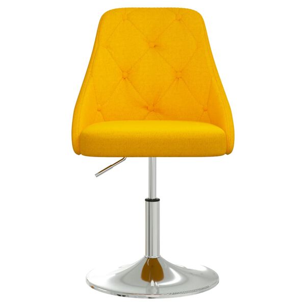 vidaXL Barov&aacute; židle hořčicově žlut&aacute; textil