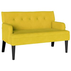 vidaXL Chesterfield lavice Žlut&aacute; 112 x 65,5 x 75 cm samet
