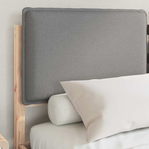 vidaXL R&aacute;m postele s čalouněn&yacute;m čelem s čelo Světle &scaron;ed&aacute; 120 x 190 cm