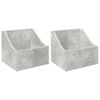 vidaXL Krabice na LP desky 2 ks Betonově &scaron;ed&aacute; 37 x 33 x 32 cm