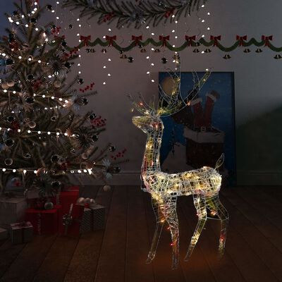 vidaXL Vánoční dekorace akrylový sob 140 LED 120 cm barevné světlo