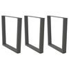 vidaXL Nohy k j&iacute;deln&iacute;mu stolu ve tvaru V, 3 ks, antracitov&eacute;, 90 x (72-73,3) cm, ocel
