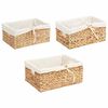 vidaXL &Uacute;ložn&eacute; ko&scaron;e 3 pcs Př&iacute;rodn&iacute; 40 x 30 x 18 cm Vodn&iacute; hyacint