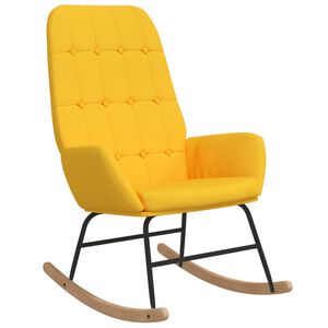 vidaXL Houpac&iacute; křeslo hořčicově žlut&eacute; textil