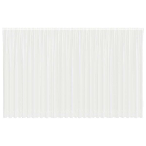 vidaXL Čipkov&yacute; Z&aacute;věs se z&aacute;clonami B&iacute;l&aacute; 300 x 750 cm Polyester