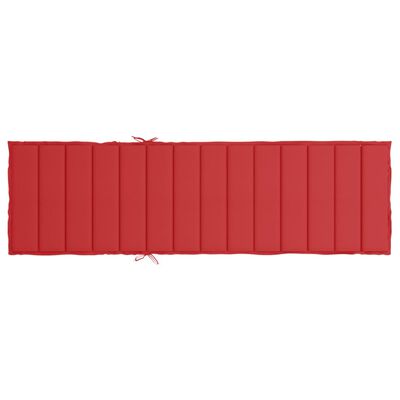 vidaXL Poduška na lehátko červená 200 x 50 x 3 cm oxfordská látka