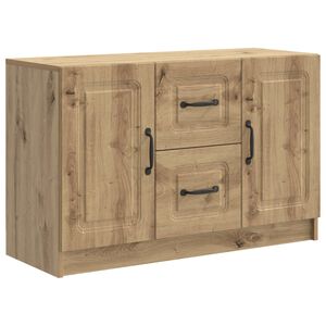 vidaXL Serv&iacute;rovac&iacute; skř&iacute;ň se z&aacute;suvkou Dub artisan 89 x 34,5 x 57 cm
