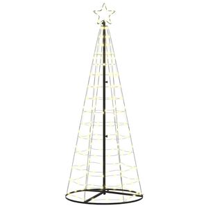 vidaXL LED v&aacute;nočn&iacute; strom EKENAS 250 cm 390 LED Tepl&aacute; b&iacute;l&aacute; Ocel