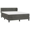 vidaXL Box spring postel s matrac&iacute; tmavě &scaron;ed&aacute; 160x200 cm samet