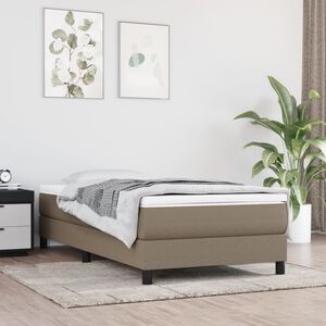 vidaXL Ta&scaron;tičkov&aacute; matrace středn&iacute; tvrdost taupe 100 x 200 x 20 cm textil